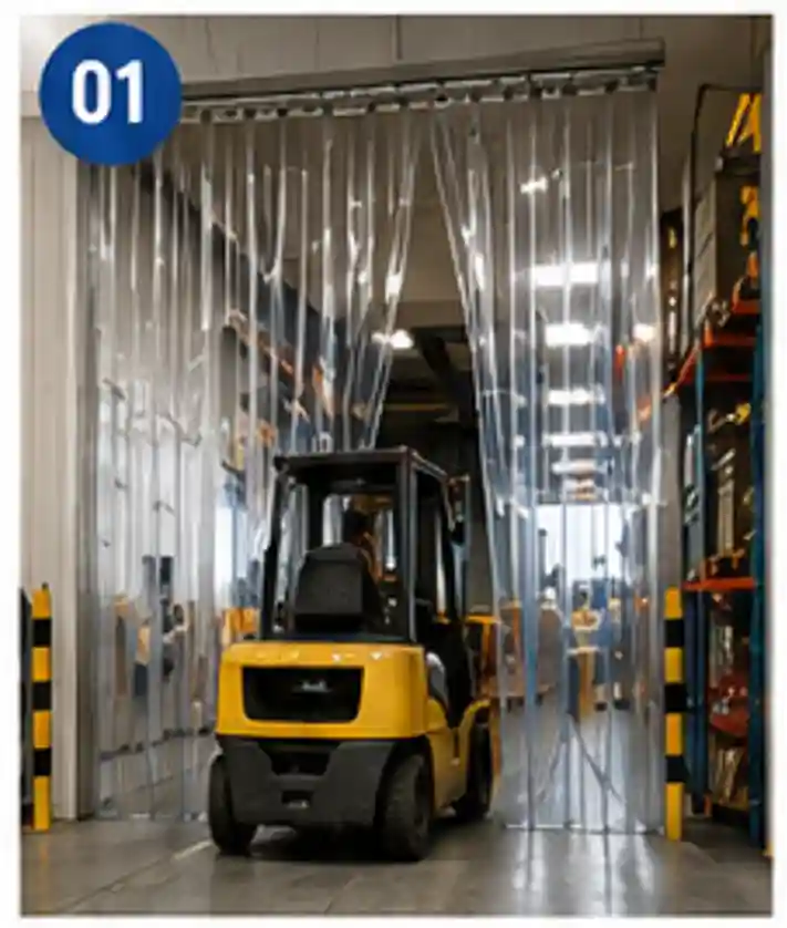 PVC strip curtains control contamination in cleanrooms