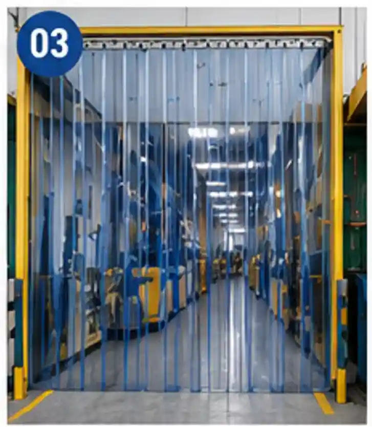 PVC strip curtains keep working areas cleaner