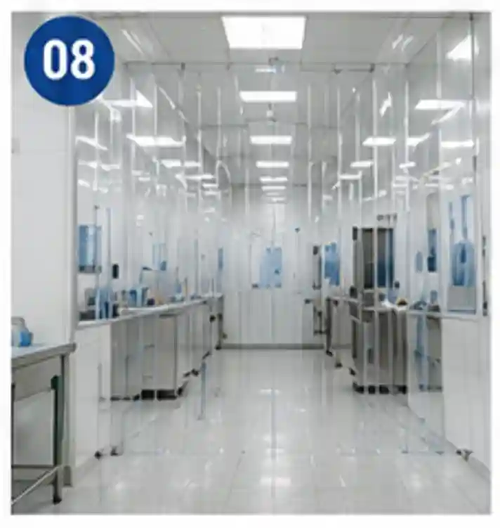 PVC strip curtains for cleanroom applications