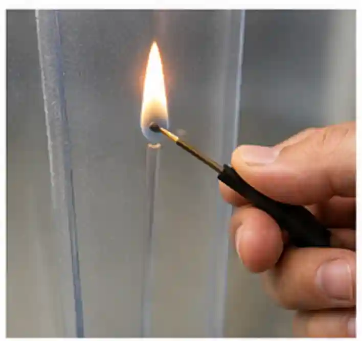Flame-resistant PVC strip curtains