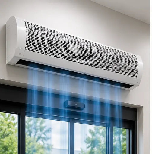 Recirculating air curtain model